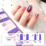 Shell Nail Sticker 3D Bronzing 20 Nail Stickers Double Row Nail Sticker - MAXIME