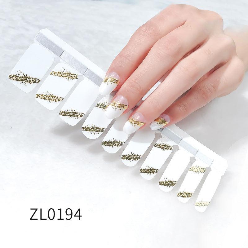 Shell Nail Sticker 3D Bronzing 20 Nail Stickers Double Row Nail Sticker - MAXIME