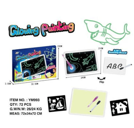 Educational Toy Drawing Pad 3D Magic 8 Light Effects - MAXIME