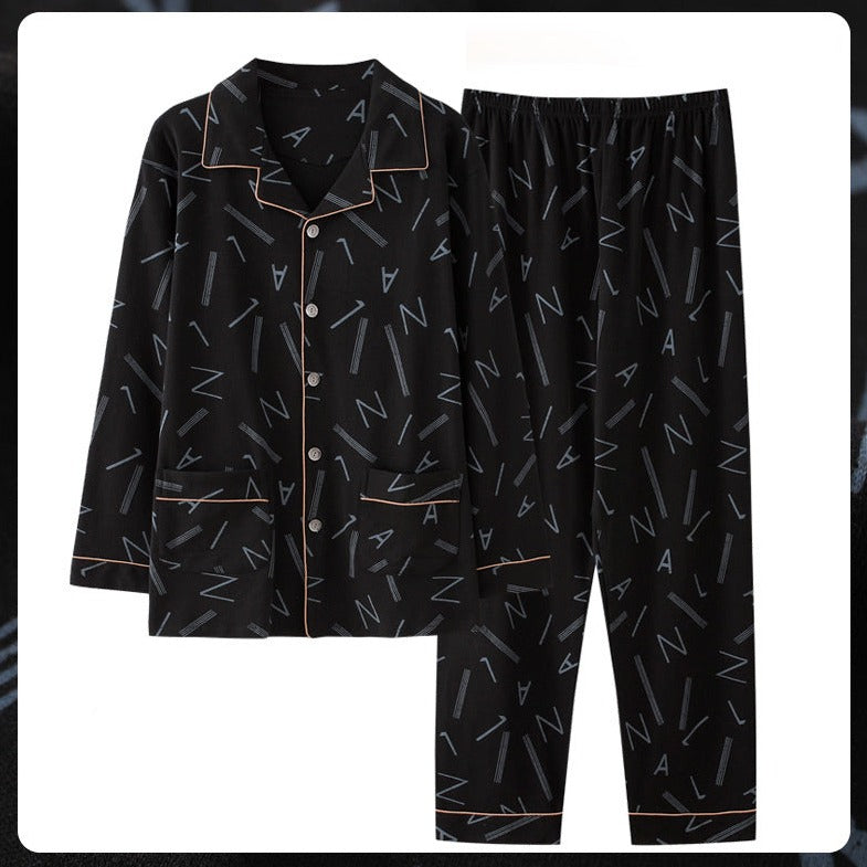 Men Pyjamas Spring And Winter Long Sleeves - MAXIME