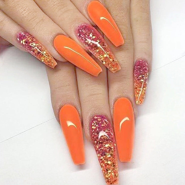 Long Ballet Nails With Flat And Pointed Water Droplets - MAXIME