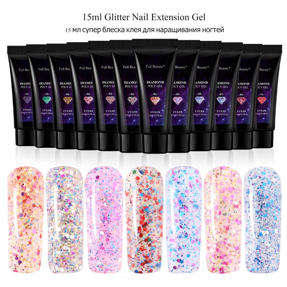 New Glitter Nail Art Crystal Extension Glue - MAXIME