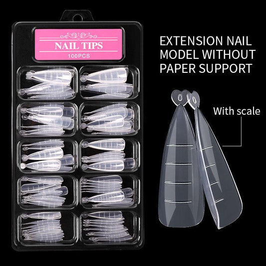 Nail Art Water Drop Pointed 100 Pieces Box Sheets with Scale - MAXIME