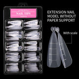 Nail Art Water Drop Pointed 100 Pieces Box Sheets with Scale - MAXIME