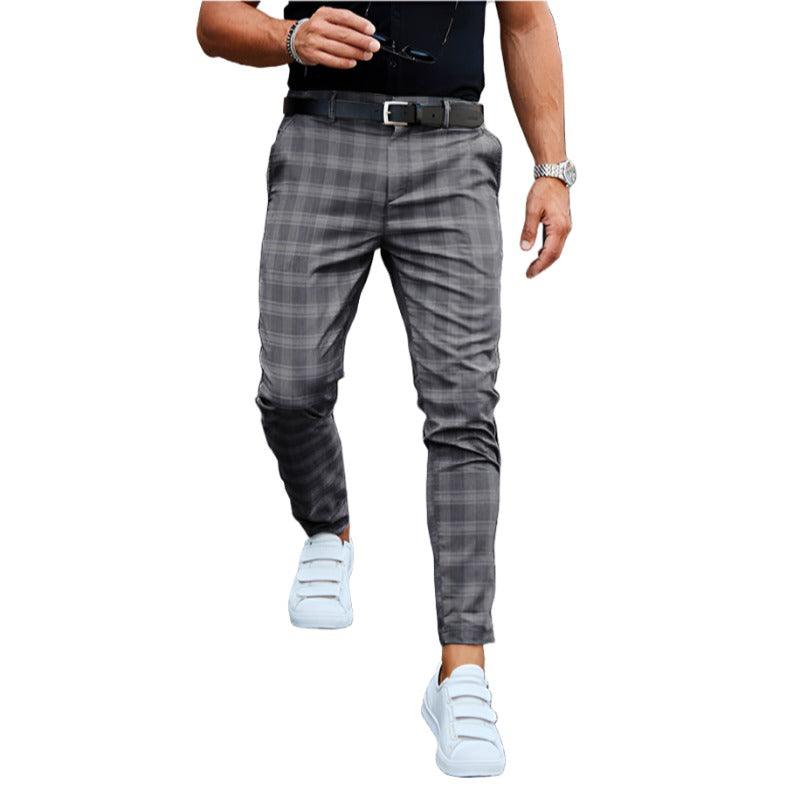 Plaid Men's Casual Trousers Loose - MAXIME