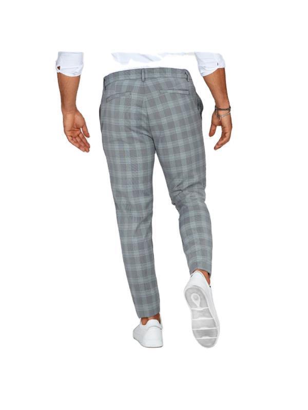 Plaid Men's Casual Trousers Loose - MAXIME