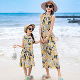 Mother And Daughter Vacation Beach Vest Long Skirt - MAXIME