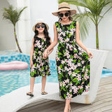 Mother And Daughter Vacation Beach Vest Long Skirt - MAXIME