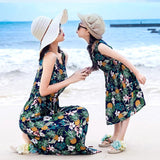 Mother And Daughter Vacation Beach Vest Long Skirt - MAXIME