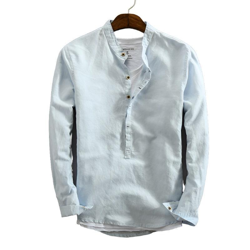 Spring New Men's Cotton And Linen Shirt - MAXIME