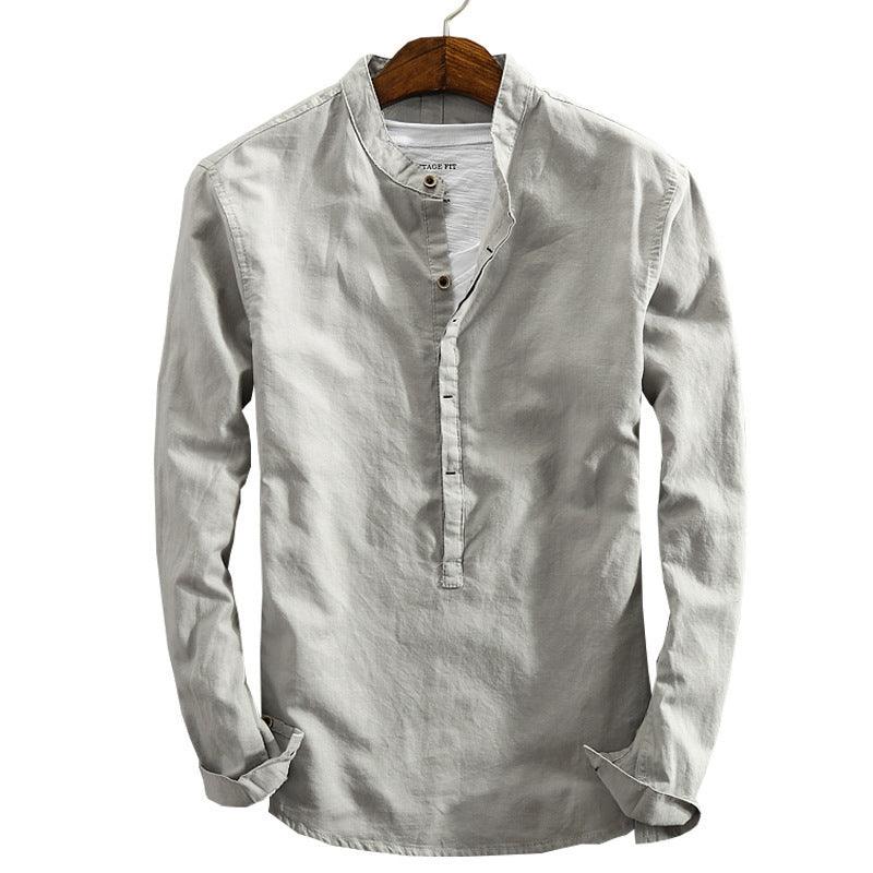 Spring New Men's Cotton And Linen Shirt - MAXIME