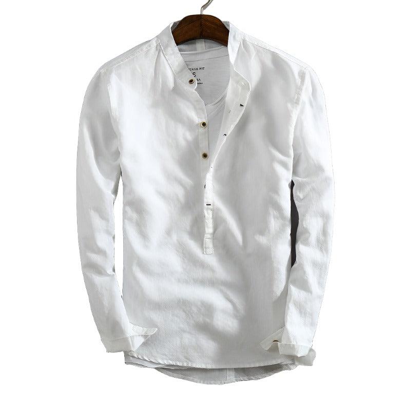 Spring New Men's Cotton And Linen Shirt - MAXIME