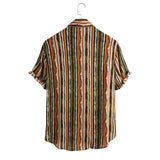 Maxime Stripe Short Sleeve Beach Shirt - MAXIME