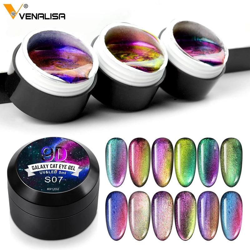 9D Gel Varnish Cat Eye Magic Chameleon Gel Multicolor 5ml Nail Gel Polish - MAXIME