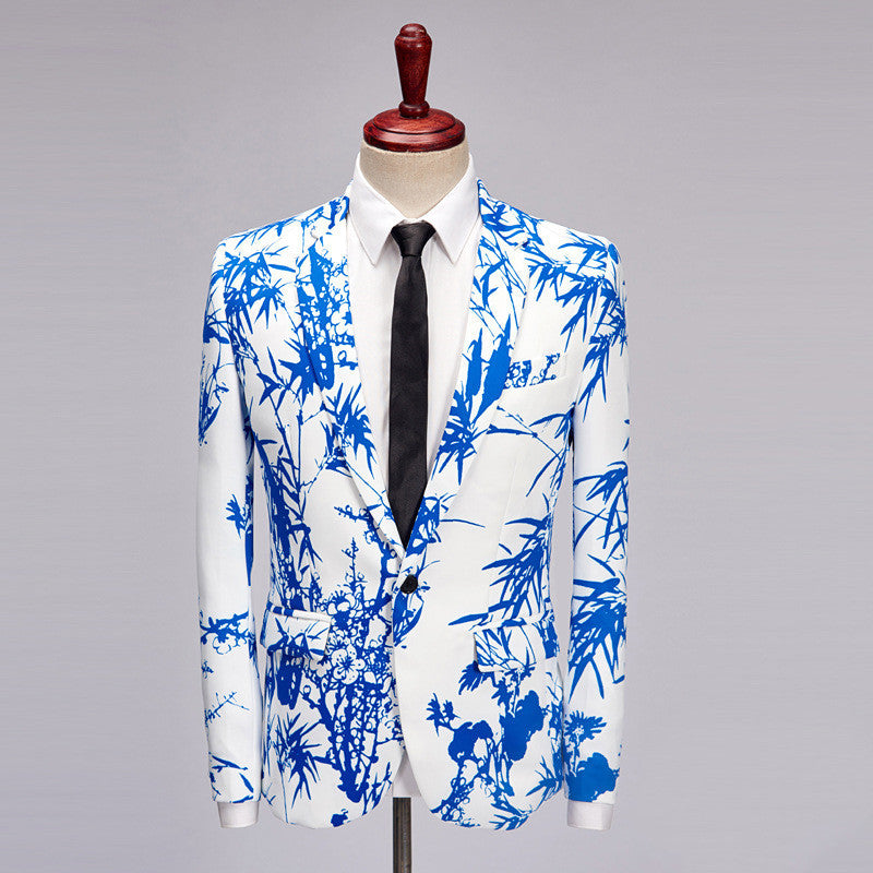 Men's Printed Suit Jacket - MAXIME