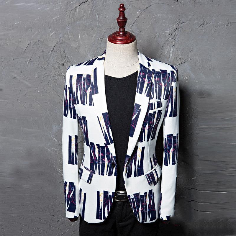 Men's Printed Suit Jacket - MAXIME