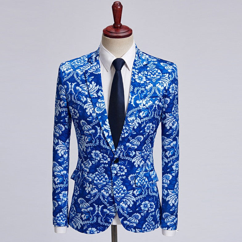 Men's Printed Suit Jacket - MAXIME