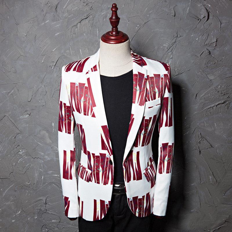 Men's Printed Suit Jacket - MAXIME