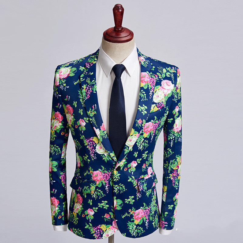 Men's Printed Suit Jacket - MAXIME