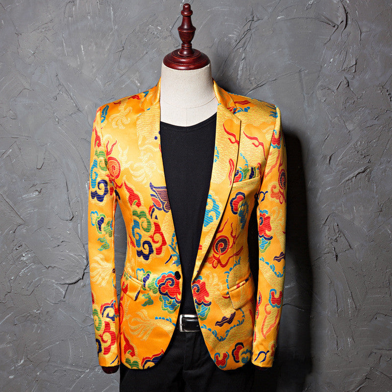 Men's Printed Suit Jacket - MAXIME