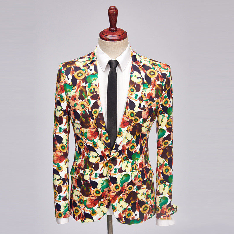 Men's Printed Suit Jacket - MAXIME