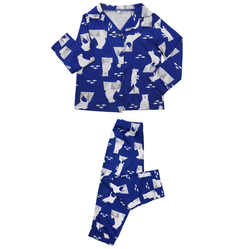 Home Furnishing Suit Casual Two-Piece Pajamas Parent-Child Wear - MAXIME