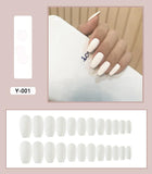 Frosted Short Ballet Wear Finished Nails Solid Color Patch - MAXIME