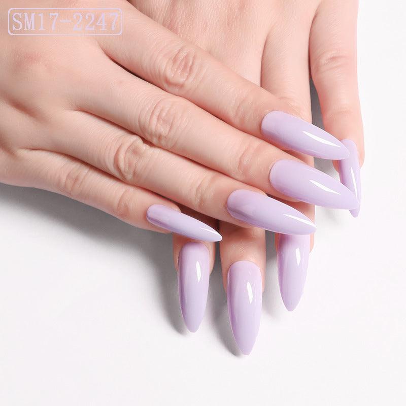 Long Pointed False Nails Solid Color Nails Salon Nails Almond Nail Patches Finger Nails - MAXIME