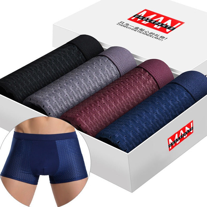 4pcs Mens Panties Boxers Underwear Male Shorts - MAXIME