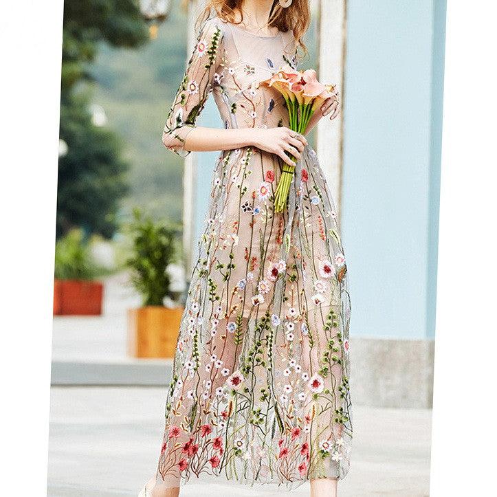 Party Flower Floral Dress - MAXIME