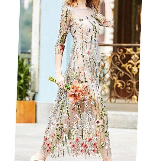 Party Flower Floral Dress - MAXIME