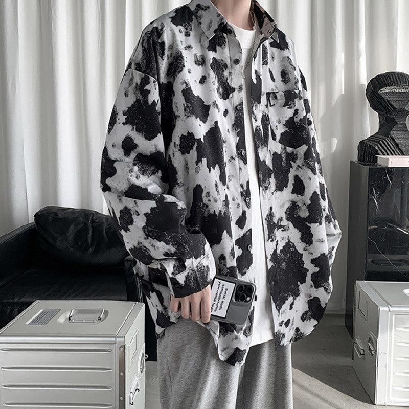 Maxime Tie Dye Cow Pattern Shirt Men - MAXIME