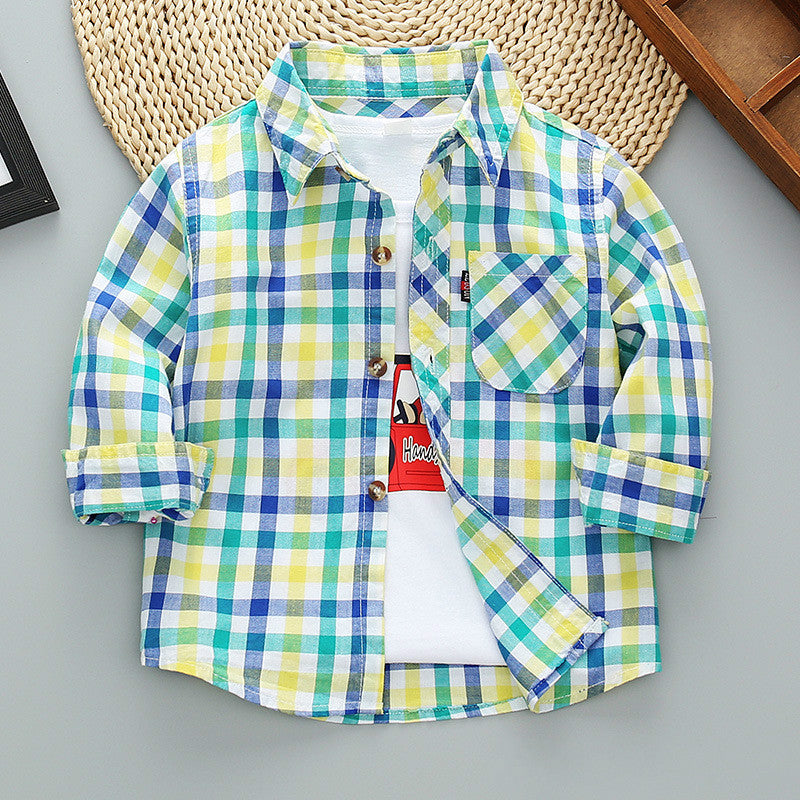 Boys Long Sleeve Plaid - MAXIME