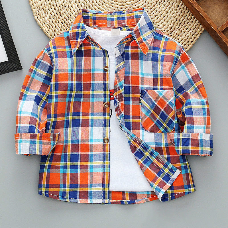 Boys Long Sleeve Plaid - MAXIME