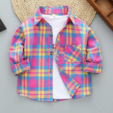 Boys Long Sleeve Plaid - MAXIME