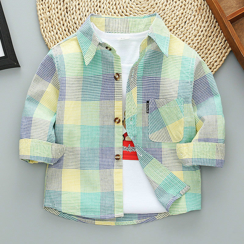 Boys Long Sleeve Plaid - MAXIME