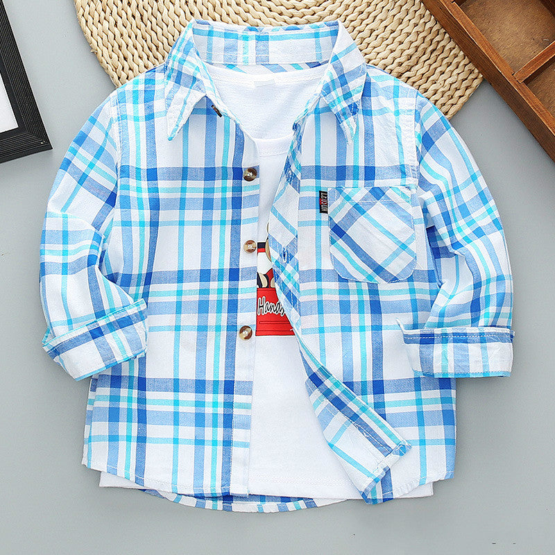 Boys Long Sleeve Plaid - MAXIME