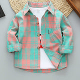 Boys Long Sleeve Plaid - MAXIME