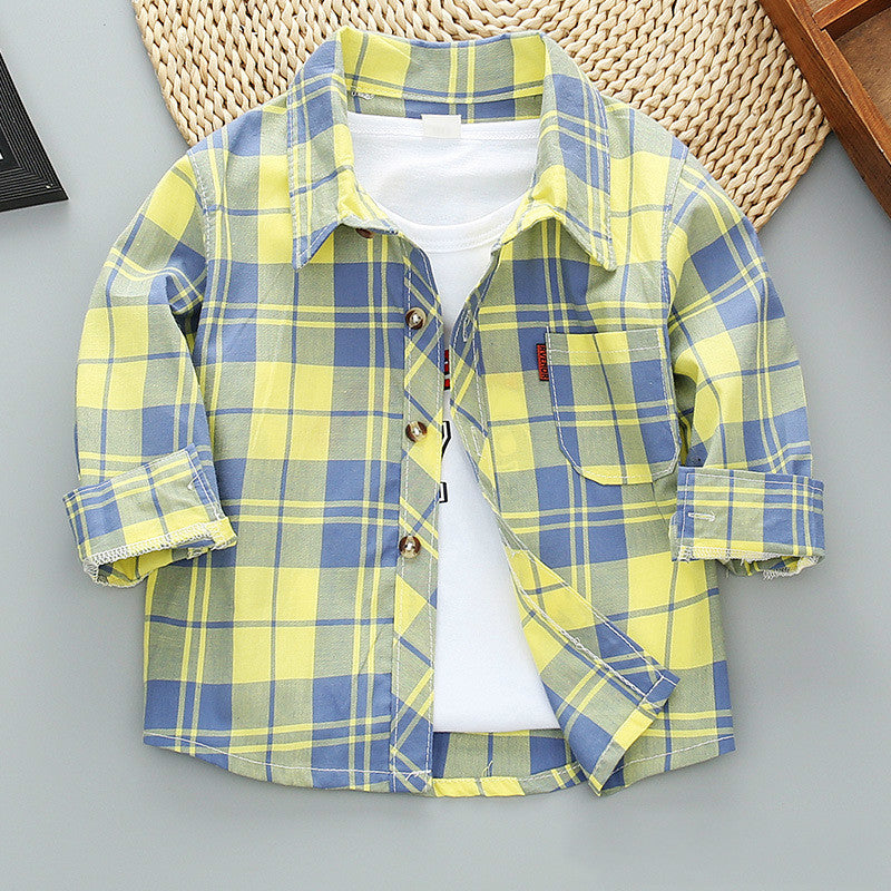 Boys Long Sleeve Plaid - MAXIME