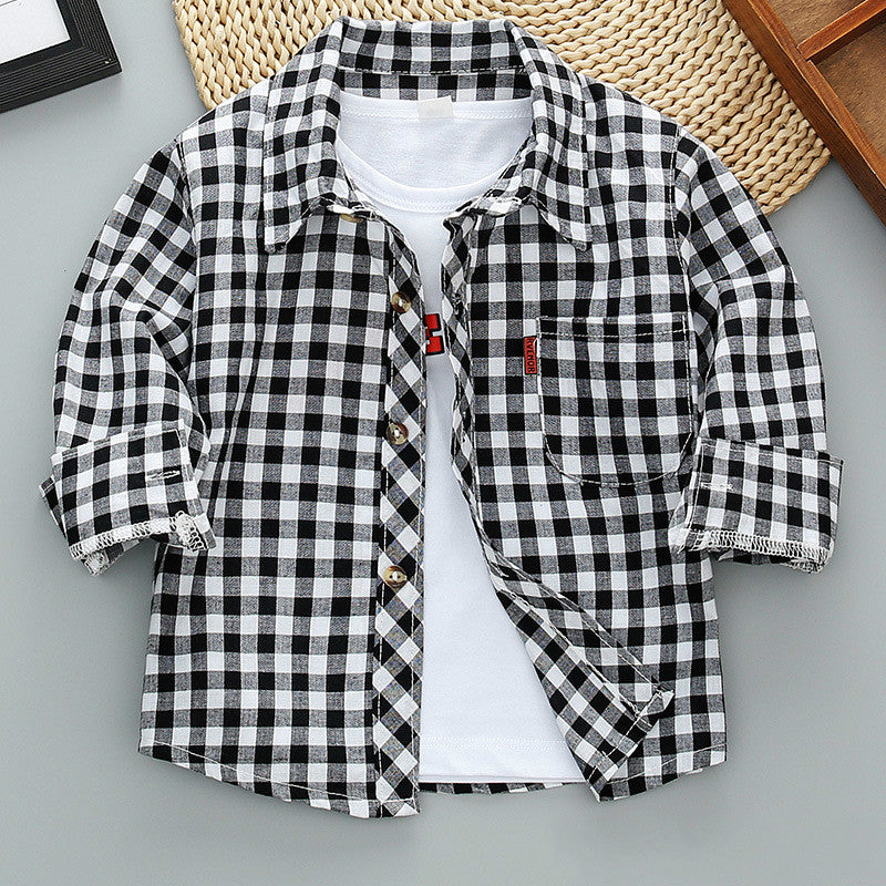 Boys Long Sleeve Plaid - MAXIME