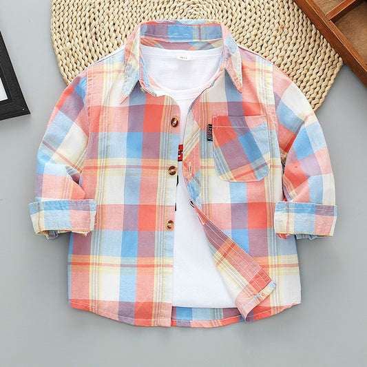 Boys Long Sleeve Plaid - MAXIME