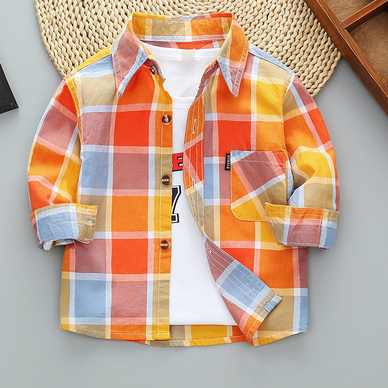 Boys Long Sleeve Plaid - MAXIME