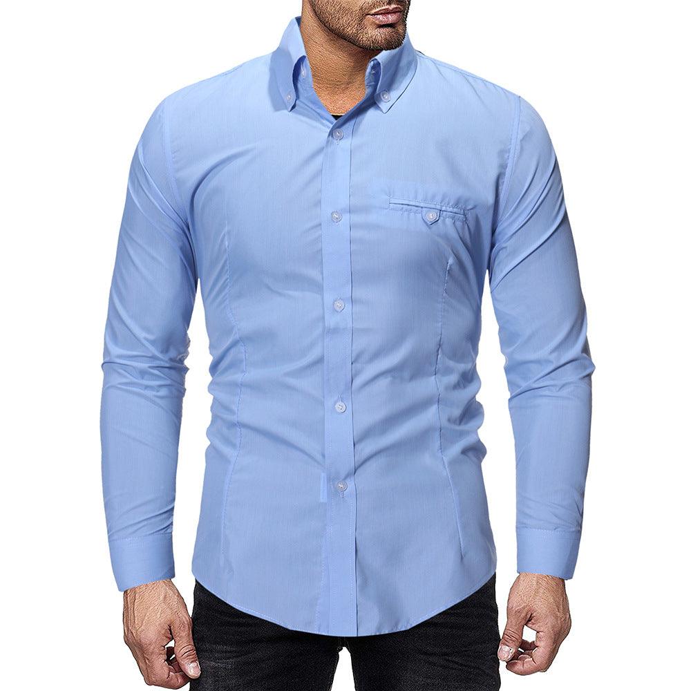 MAXIME Business Slim Pointed Collar Shirt - MAXIME