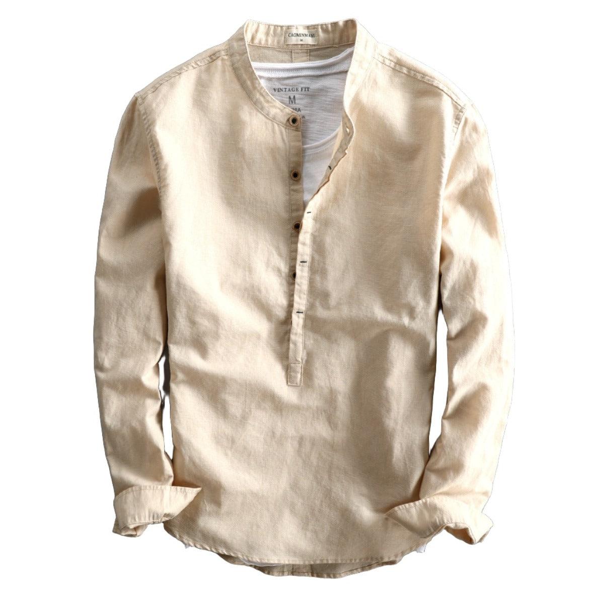 Spring New Men's Cotton And Linen Shirt - MAXIME