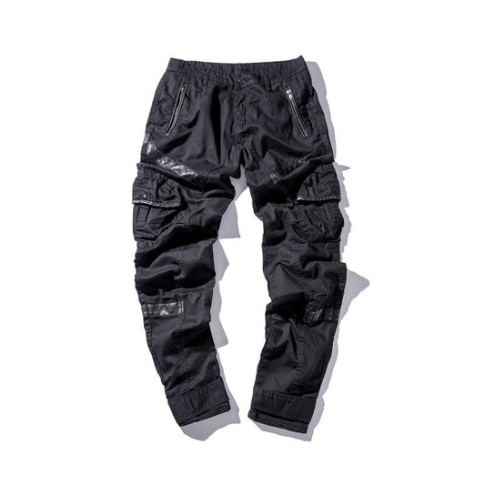 Leather Pocket Splice Cargo Pant - MAXIME