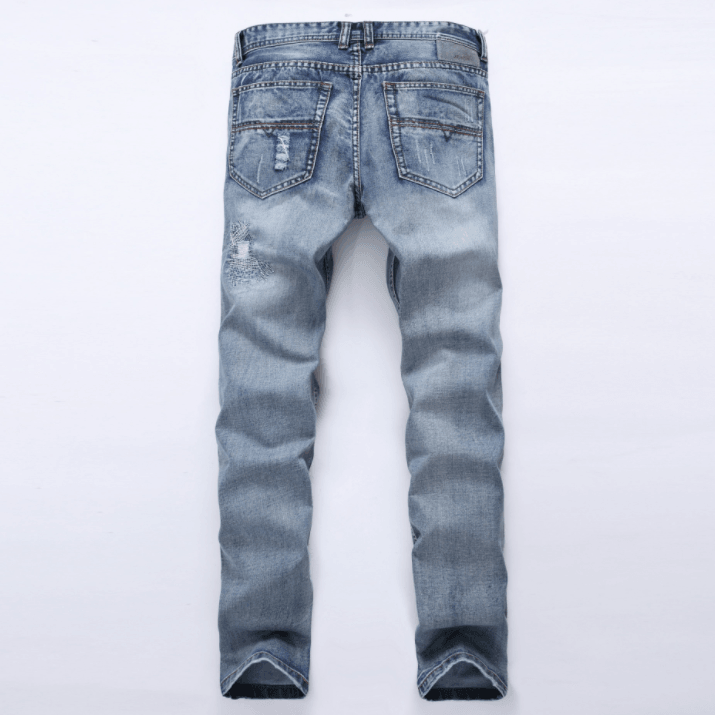 Maxime Ripped Jeans Pants Light Blue Slim Fit - MAXIME