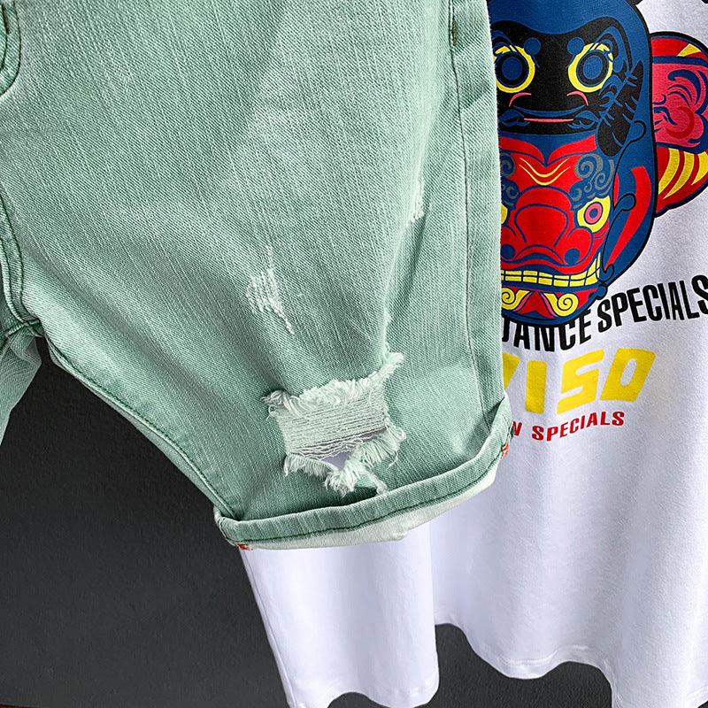 Ripped denim shorts - MAXIME