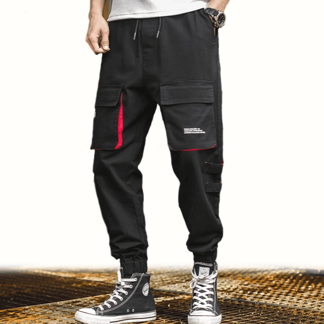 Elastic Waist Punk Pants Cargo - MAXIME