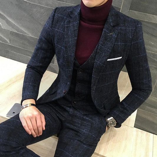 Maxime Thick Slim Fit Plaid Suits - MAXIME