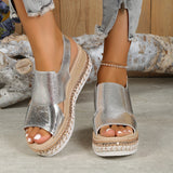 Fashion Buckle Wedges Shoes - MAXIME